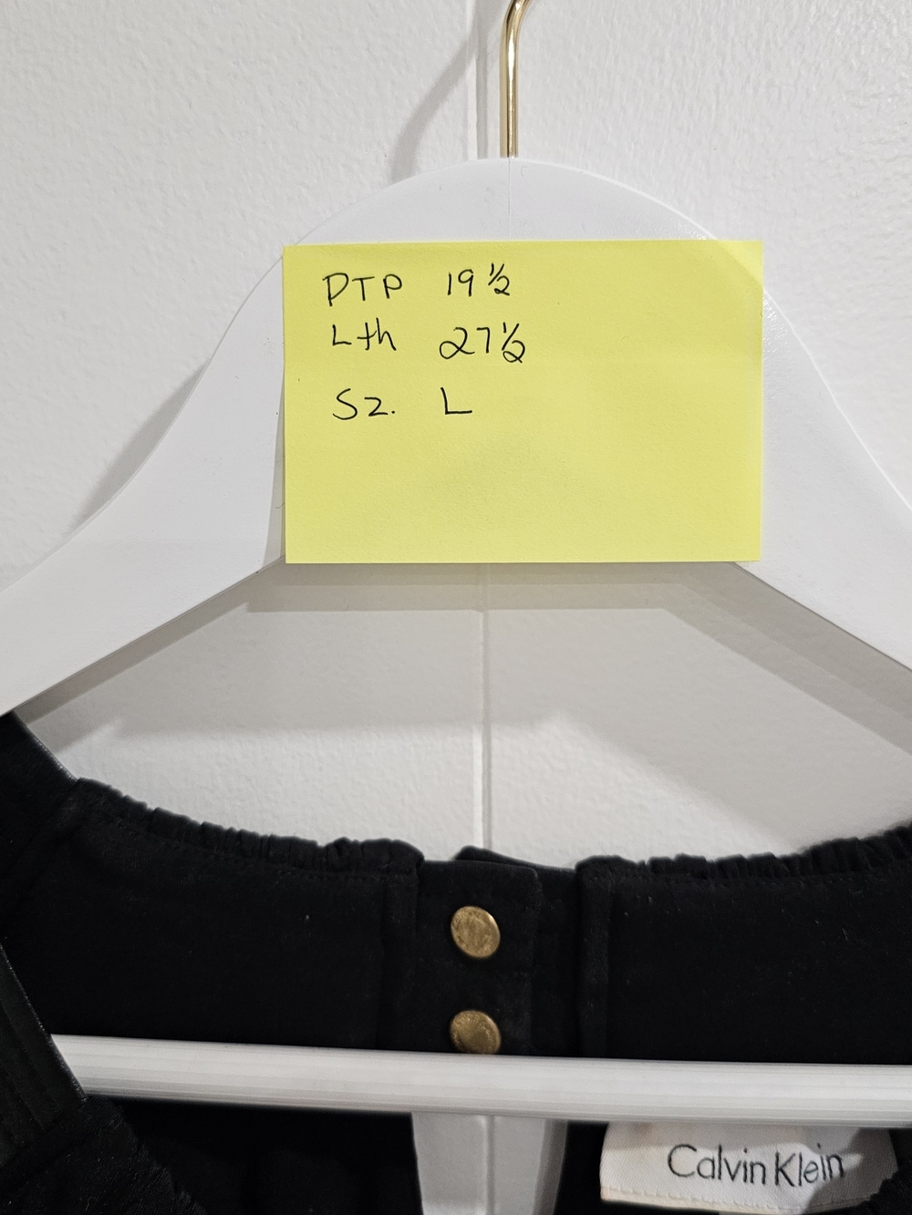 Calvin Klein Black White Colorblock Blouse HalterTop L Old Money Party Luxury - Picture 12 of 12